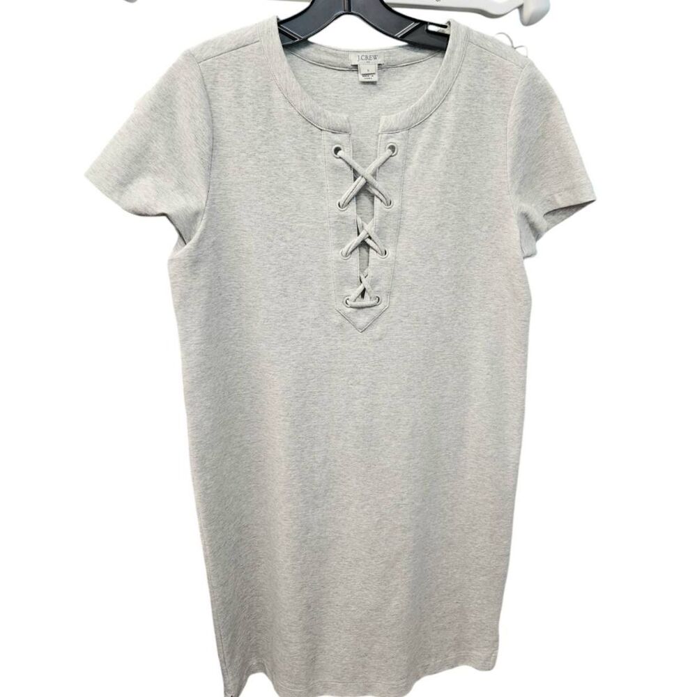 jersey dress size 18 J. Crew Factory | Dresses | J Crew Gray Lace Up Small Formal dress